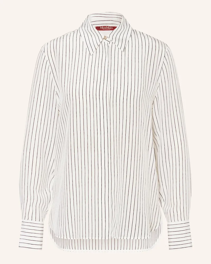 Max Mara Hemdbluse LAMA aus Seide Schwarz