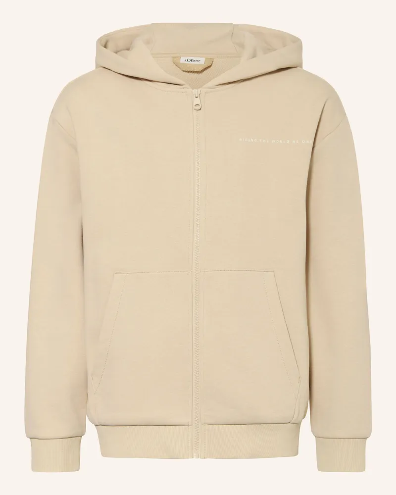 S.Oliver Sweatjacke beige Hellbraun