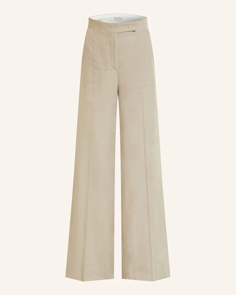 Max Mara Marlenehose SEQUOIA aus Leinen Taupe