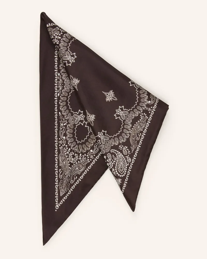 Destin Dreieckstuch aus Seide Dunkelbraun