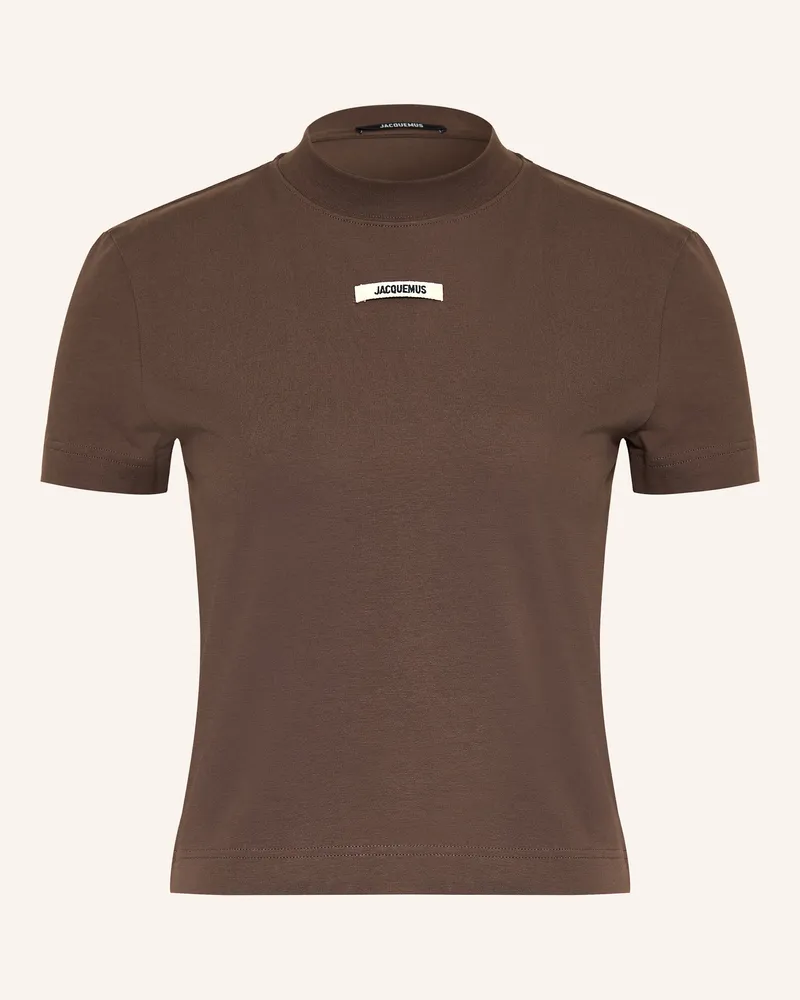 Jacquemus T-Shirt LE TSHIRT GROS GRAIN Dunkelbraun
