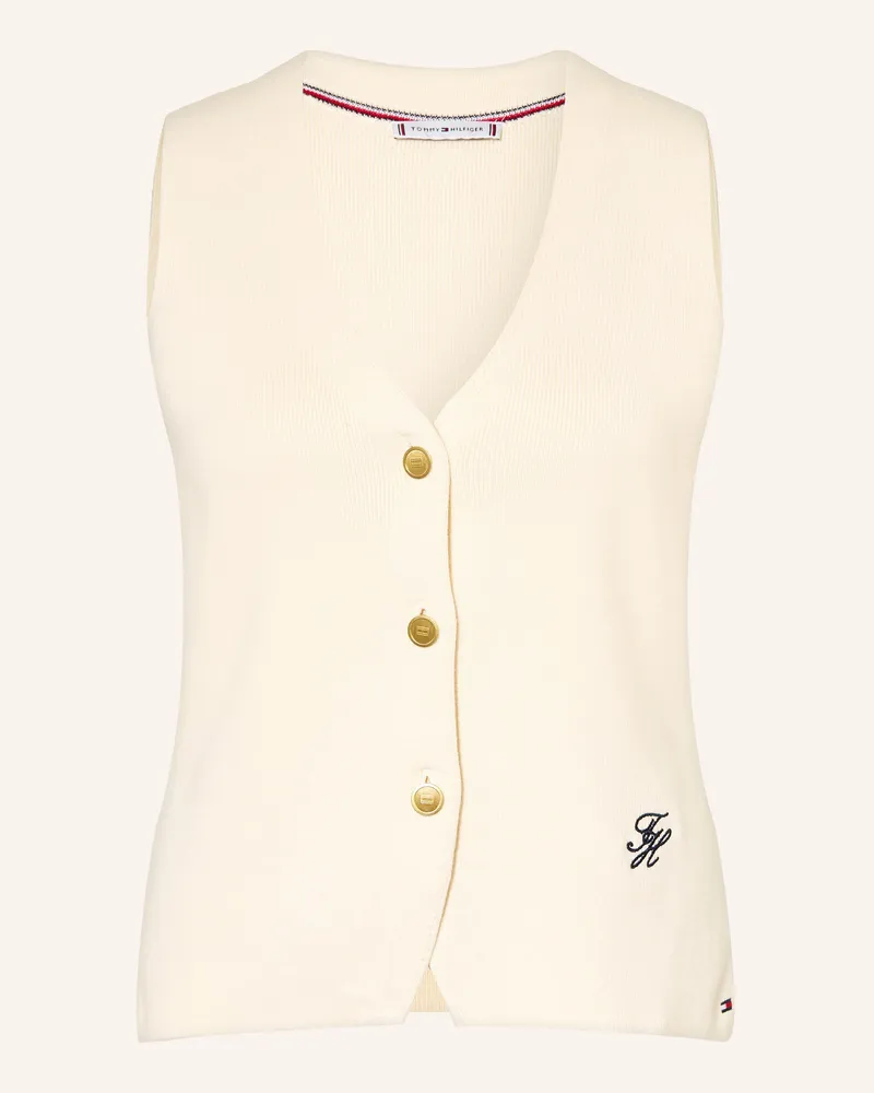Tommy Hilfiger Strickweste beige Hellbraun