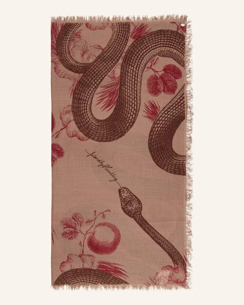 Friendly Hunting Cashmere-Tuch rot Taupe