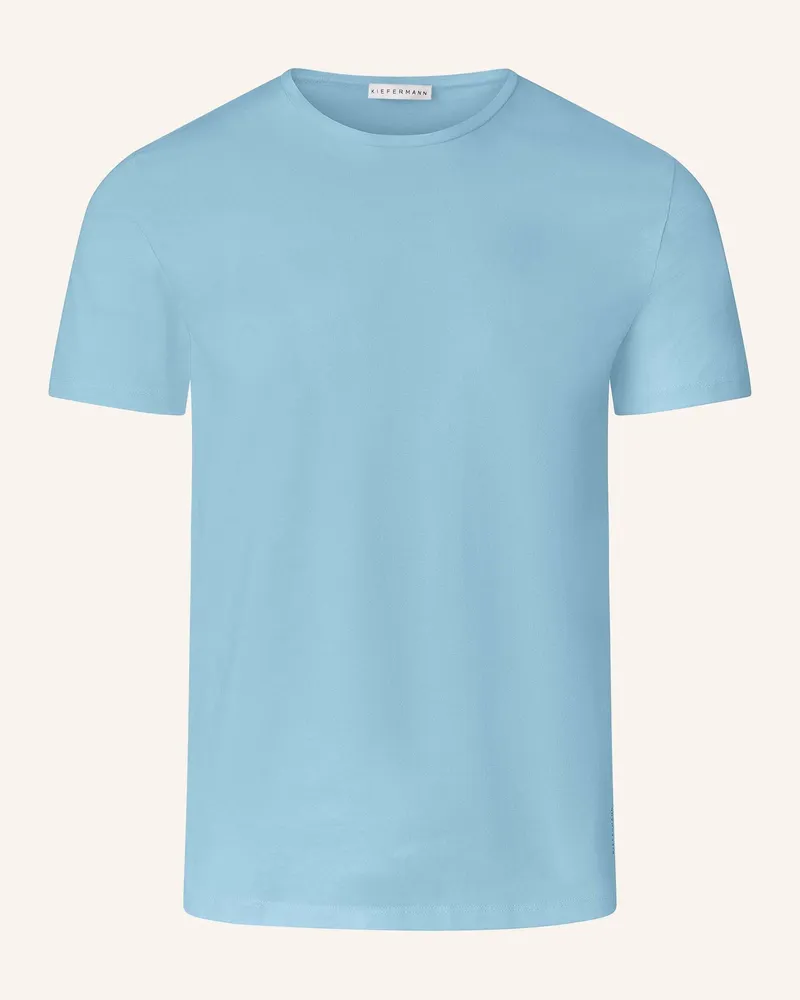KIEFERMANN Kiefermann Essential Herren T-Shirt Aus 100% Baumwolljersey Matello blau Hellblau