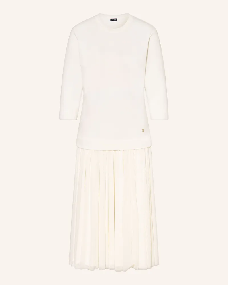 JOOP! Kleid Taren Im Materialmix weiss Beige