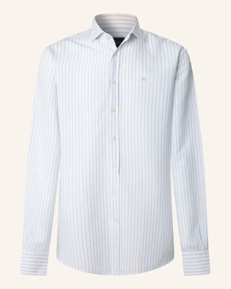 Hackett Freizeithemd Cot Lin Summer Stripe blau Hellblau