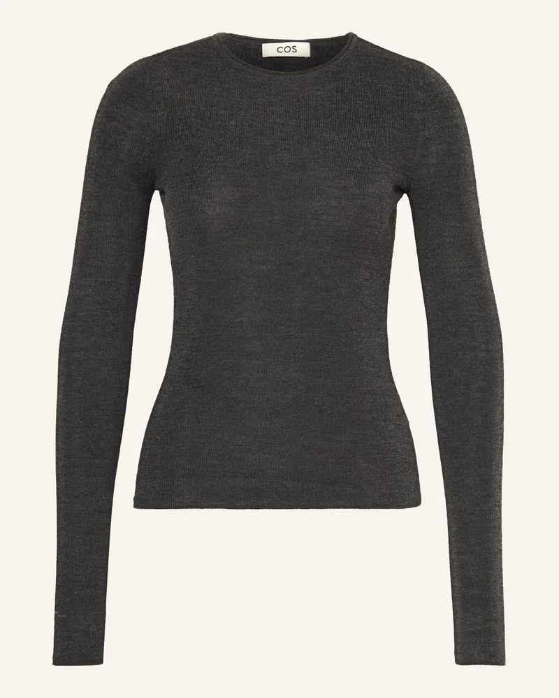 COS Pullover aus Merinowolle Dunkelgrau
