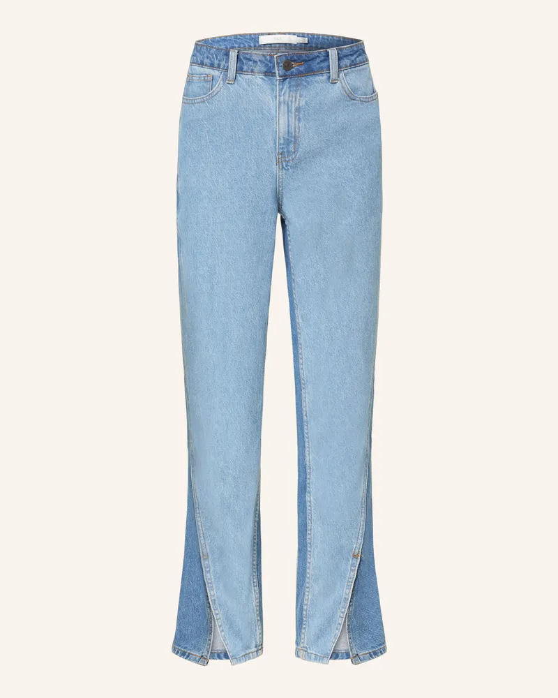 Y.A.S Straight Jeans blau Dark
