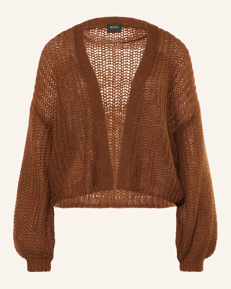 HUGO BOSS Strickjacke Furgovia Mit Mohair braun Braun