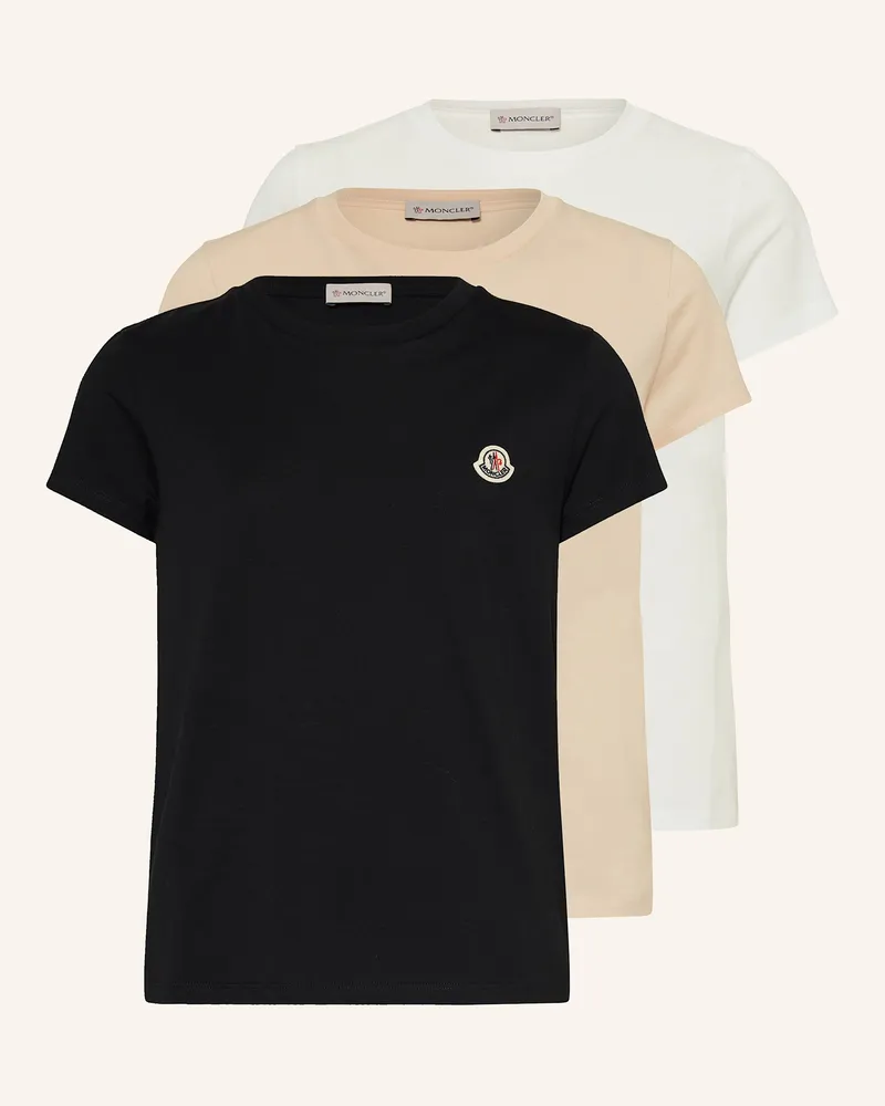 Moncler 3er-Pack T-Shirts Dunkelblau