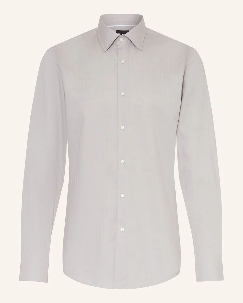 HUGO BOSS Hemd HANK Slim Fit Hellgrau