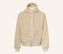 Teddyfell-Jacke beige