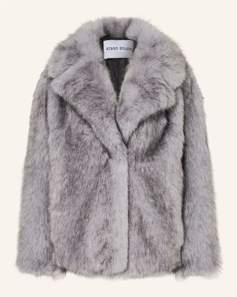 STAND Kunstfell-Jacke Valentina grau Grau