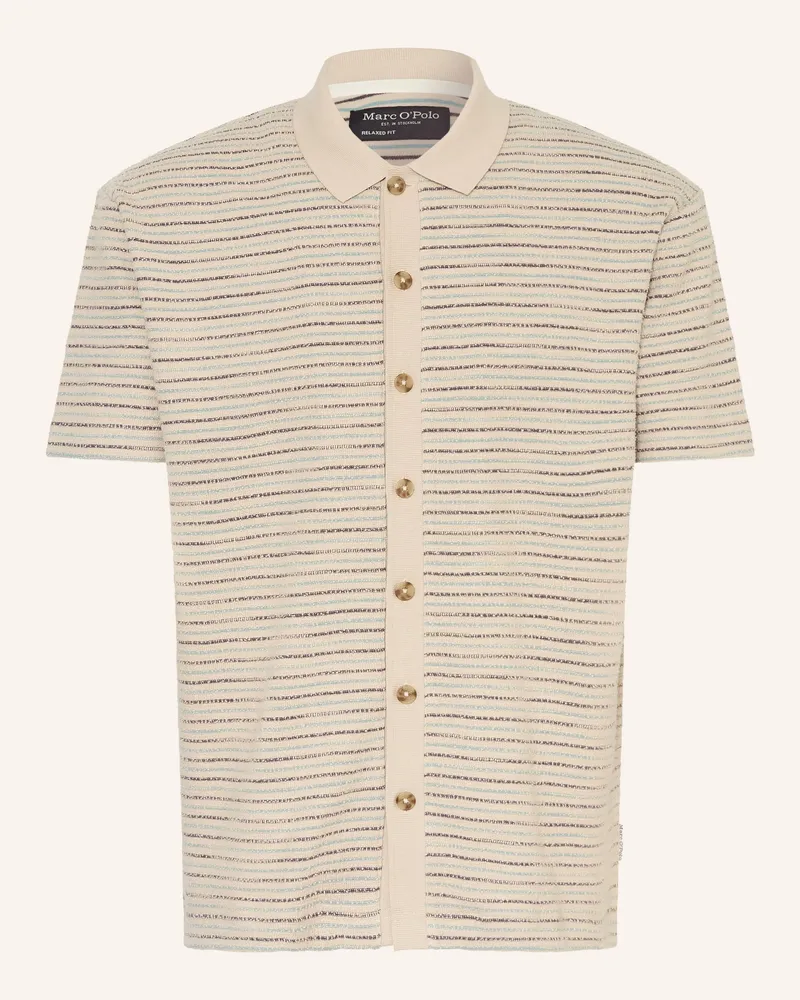 Marc O'Polo Kurzarm-Hemd Relaxad Fit Beige