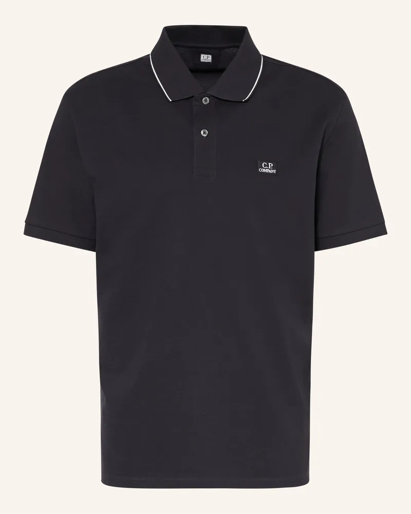 C.P. Company Piqué-Poloshirt blau Dunkelblau