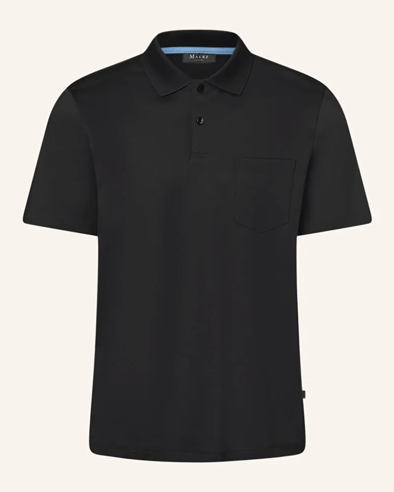 Maerz Jersey-Poloshirt Schwarz
