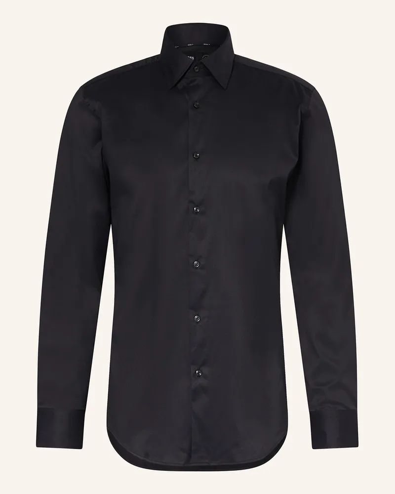 HUGO BOSS Hemd HANK Slim Fit Schwarz