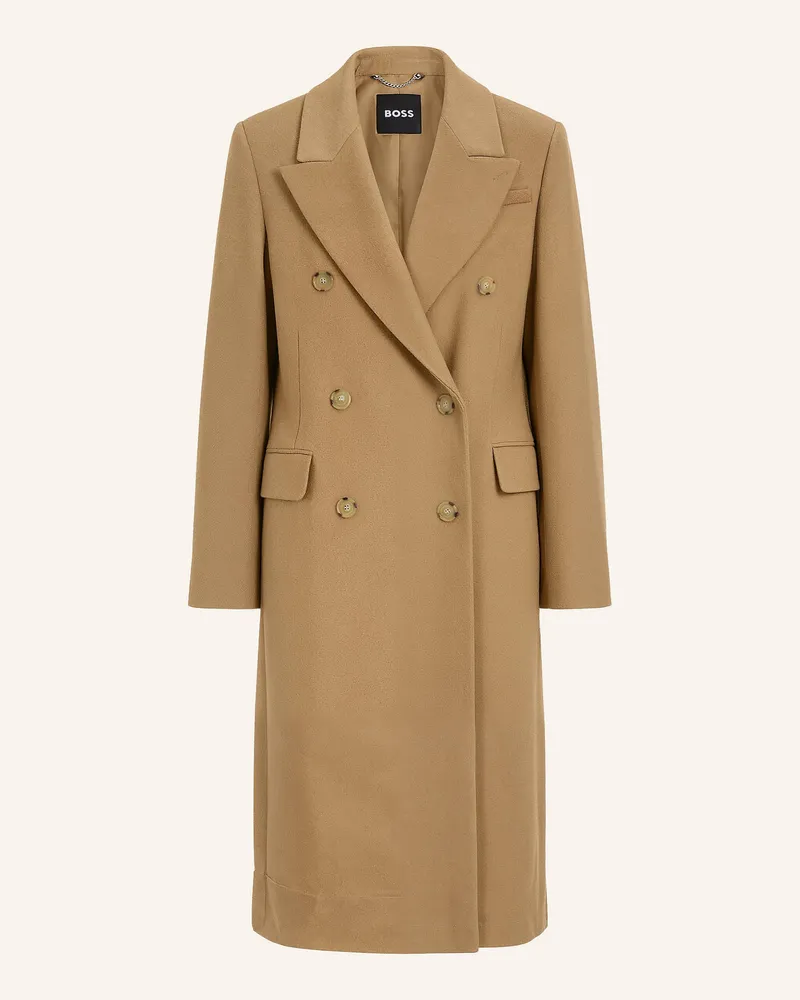 HUGO BOSS Klassischer Mantel Callaf Regular Fit beige Beige