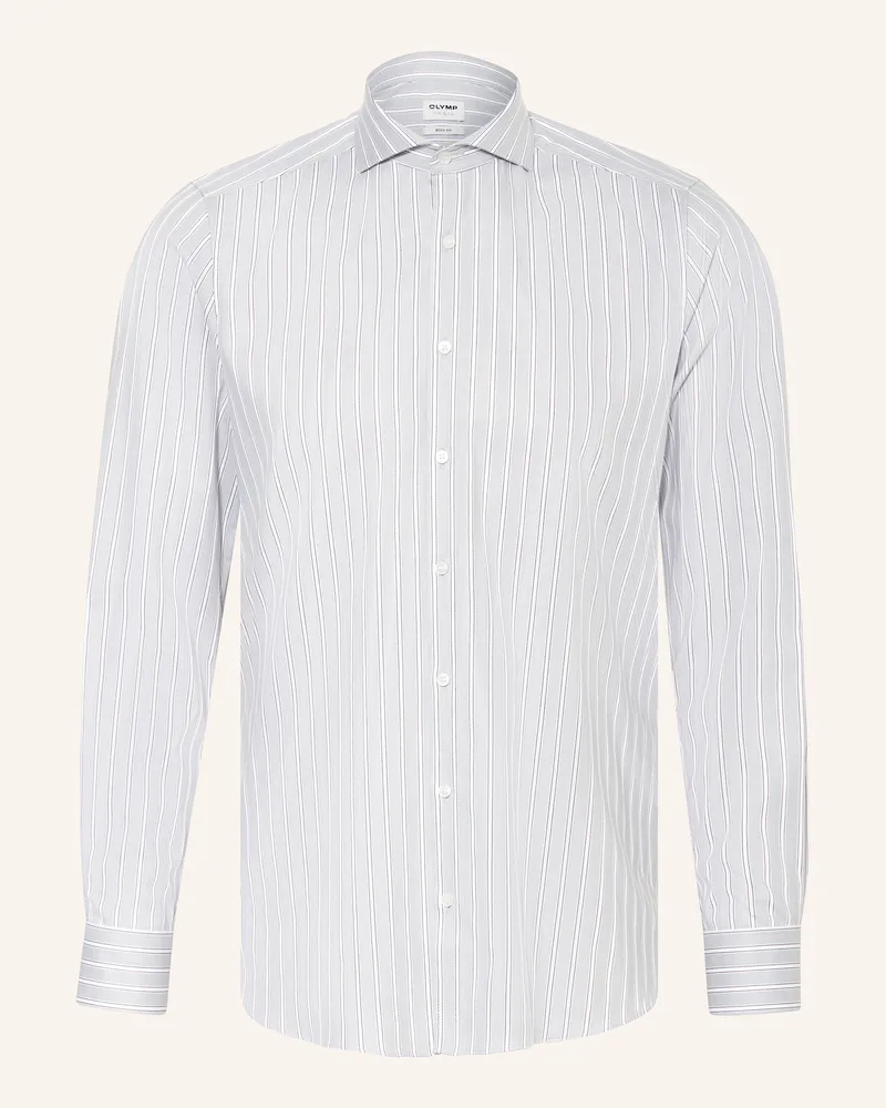 Olymp Hemd Level Five Body Fit beige Hellgrün
