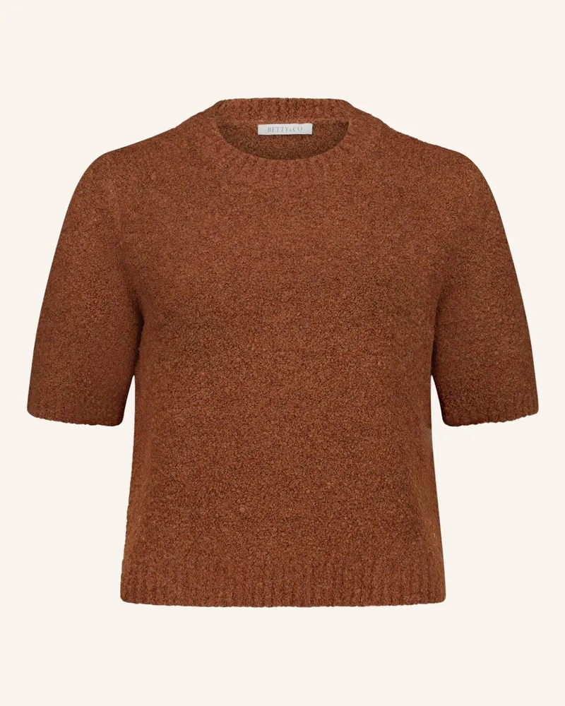 Betty Barclay Strickpullover Mit Rundhalsausschnitt gelb Dunkelbraun