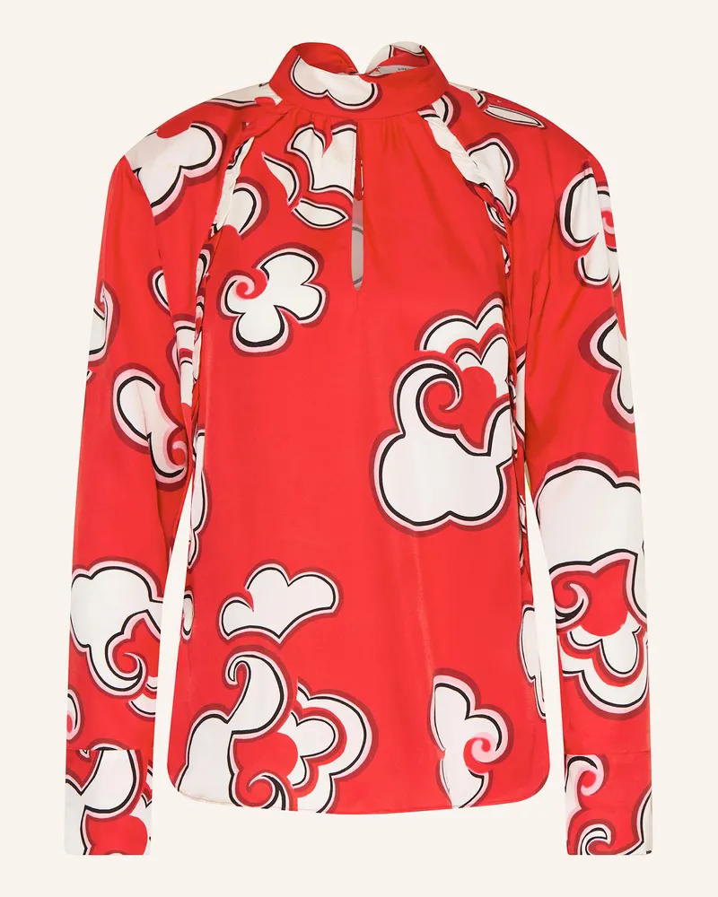 Dorothee Schumacher Schluppenbluse SOFT FLORALS mit Cut-out Rot