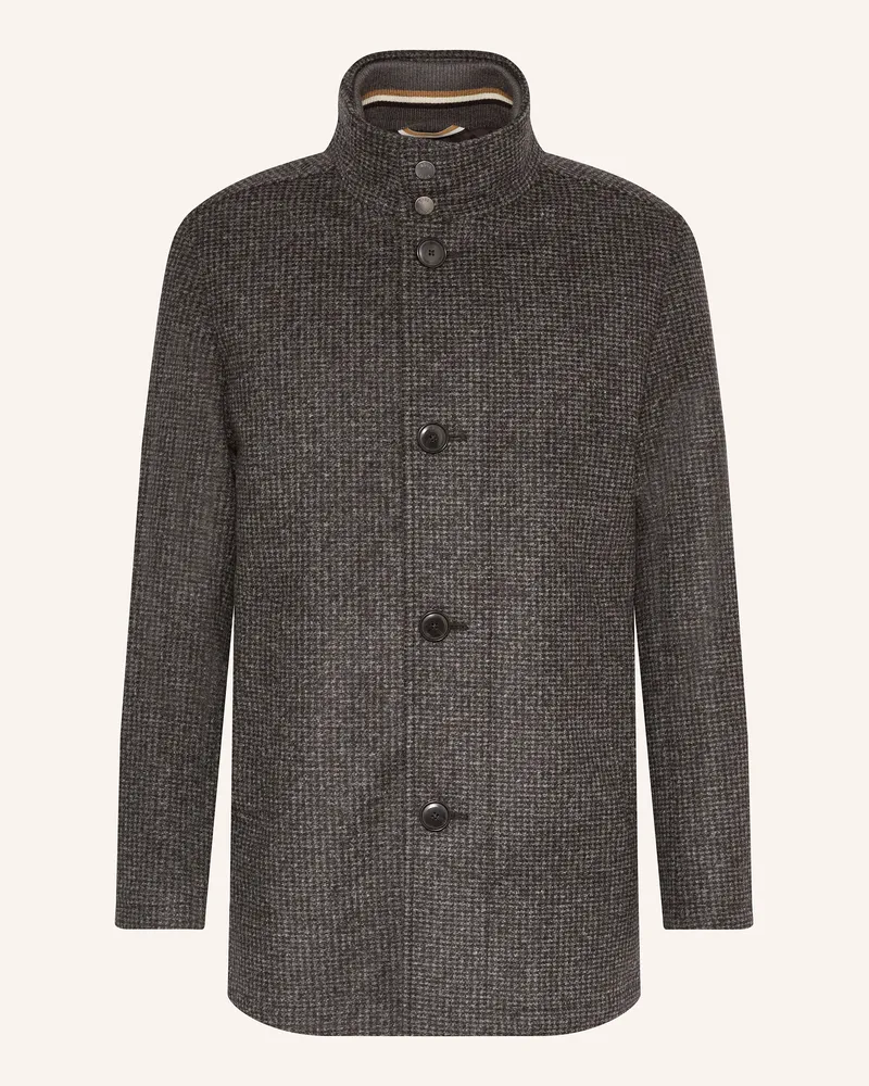 HUGO BOSS Mantel Coxtan Mit Blende schwarz Schwarz