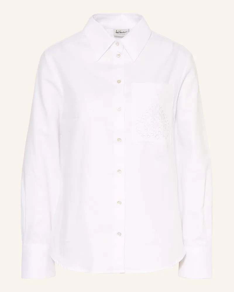 Luis Trenker Hemdbluse Lubarabella Mit Lochspitze weiss Weiss