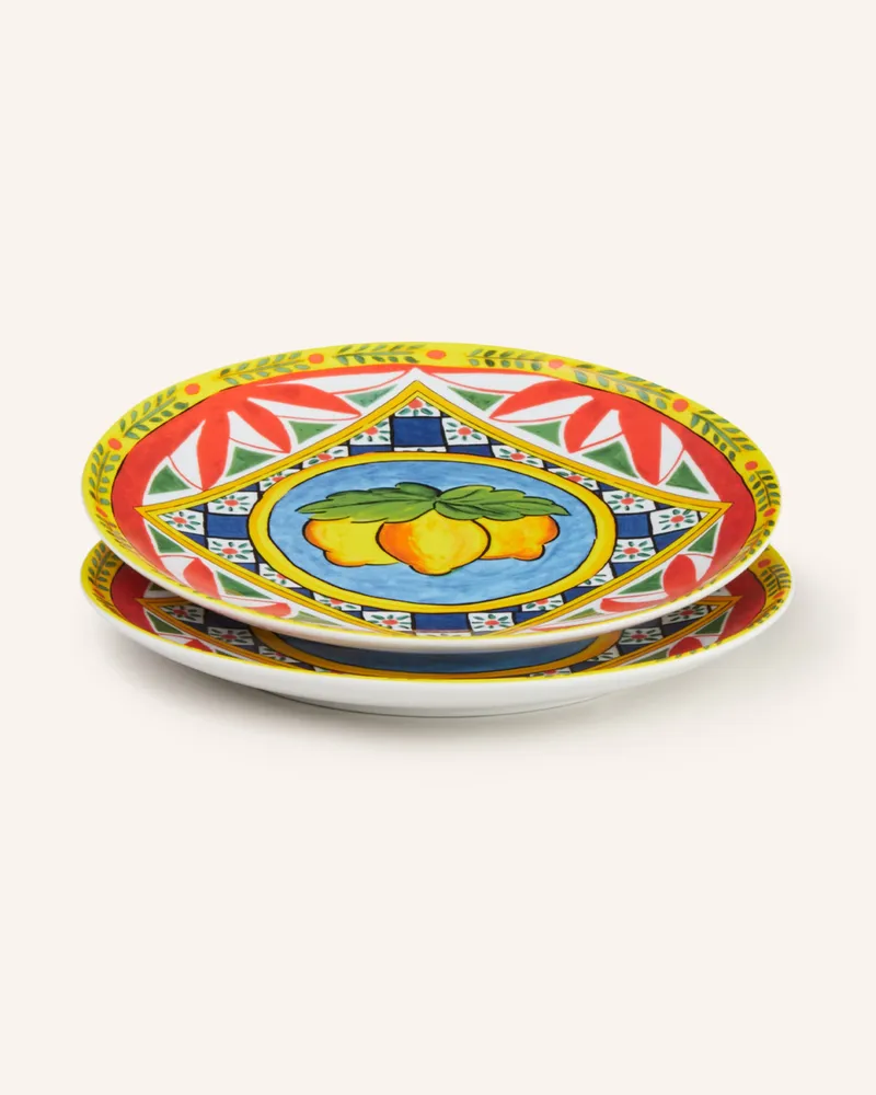 Dolce & Gabbana Casa 2er-Set Speiseteller Weiss