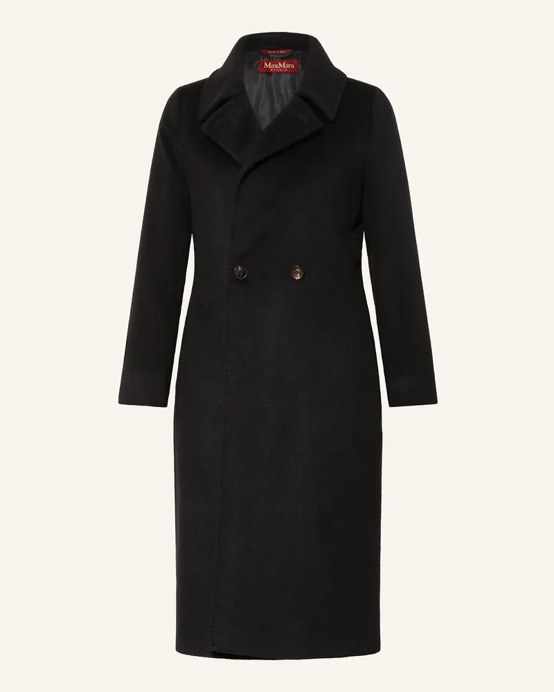 Max Mara Wollmantel Bcollag schwarz Schwarz