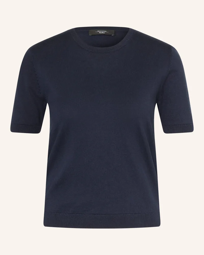 Max Mara Strickshirt Gabarra Mit Seide blau Dunkelblau