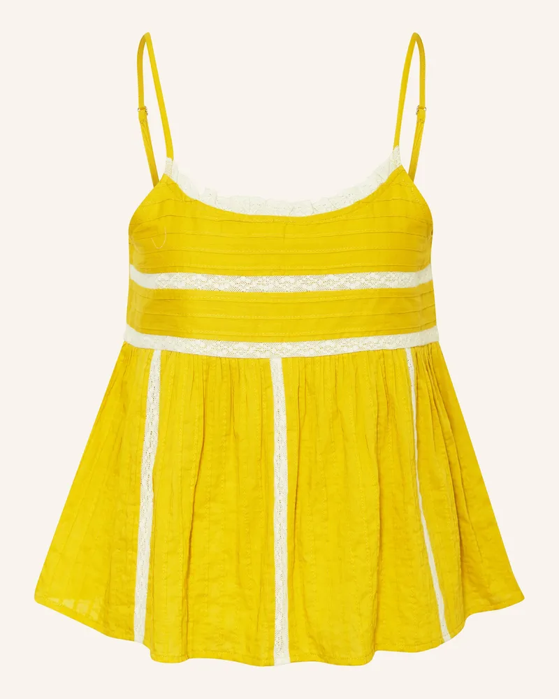 ba&sh Blusentop PANAME Dunkelgelb