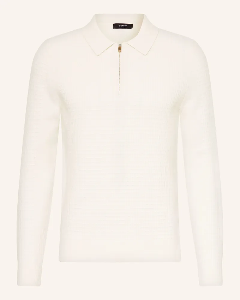 Reiss Strick-Poloshirt HAMILTON Weiss