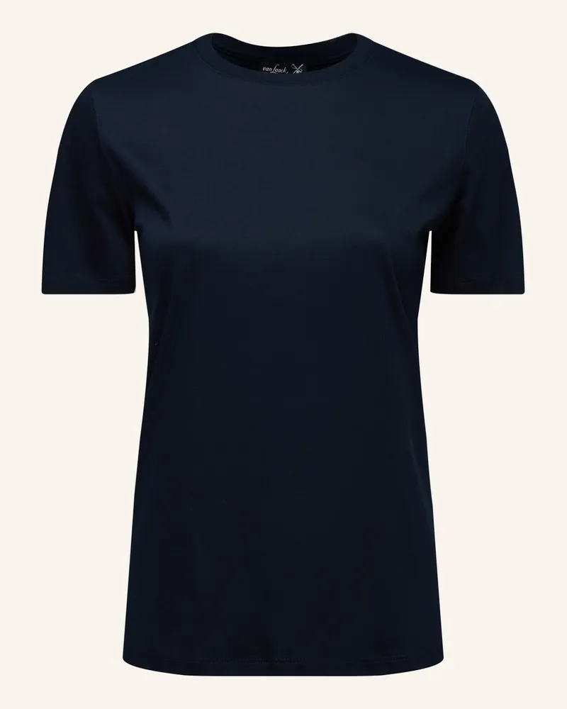 van Laack T-Shirt Modern Fit Kurzer Ärmel Blau