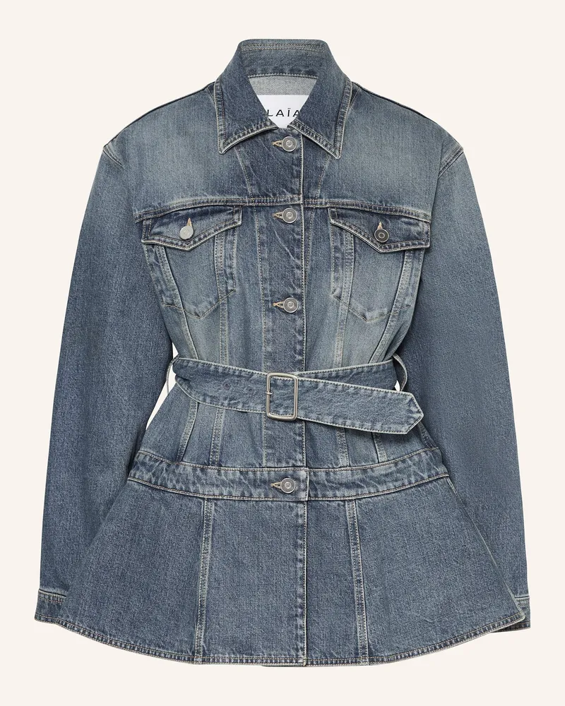 Alaïa Jeansjacke Blau