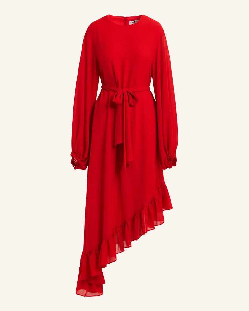 Essentiel Kleid IFLOWER mit Rüschen Rot