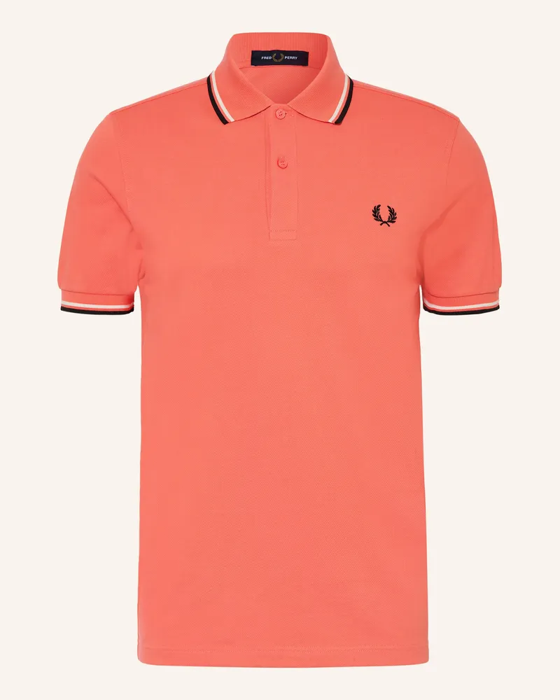 Fred Perry Piqué-Poloshirt rot Lachs