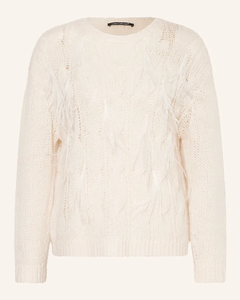 Luisa Cerano Pullover weiss Ecru