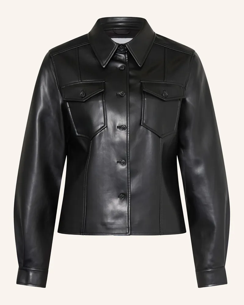 Lala Berlin Overjacket Josie In Lederoptik schwarz Schwarz