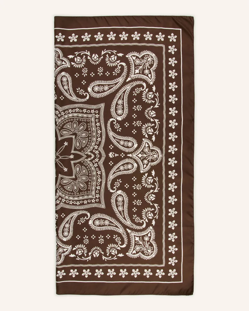 Sandro Seidentuch beige Dunkelbraun
