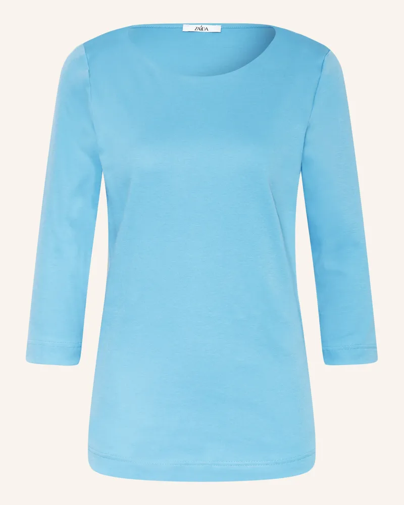 ZAíDA Shirt mit 3/4-Arm Hellblau