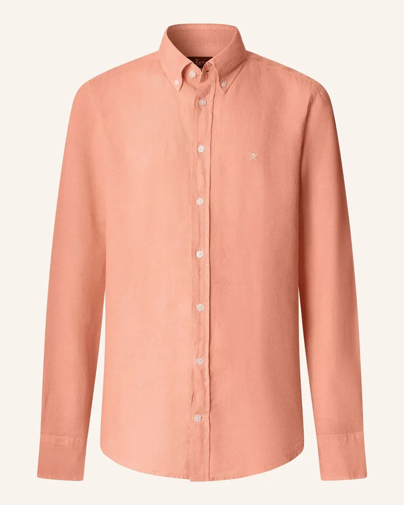 Hackett Freizeithemd Ess Gmd Linen Brpt orange Orange