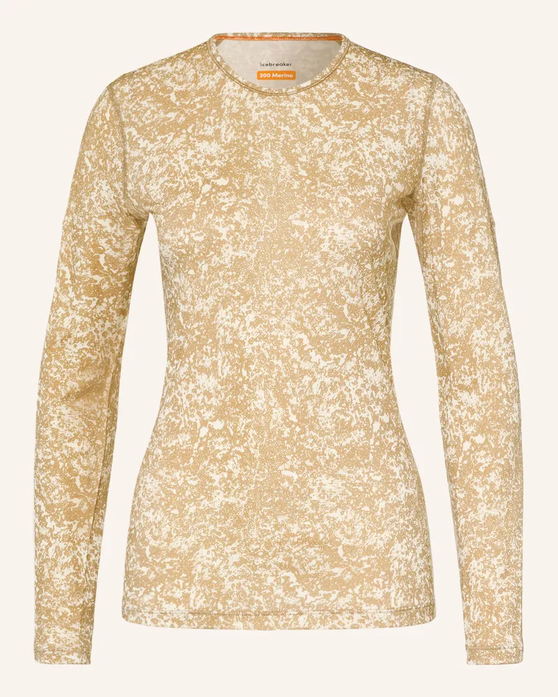 Icebreaker Funktionwäsche-Shirt 200 Oasis Aus Merinowolle gruen Camel