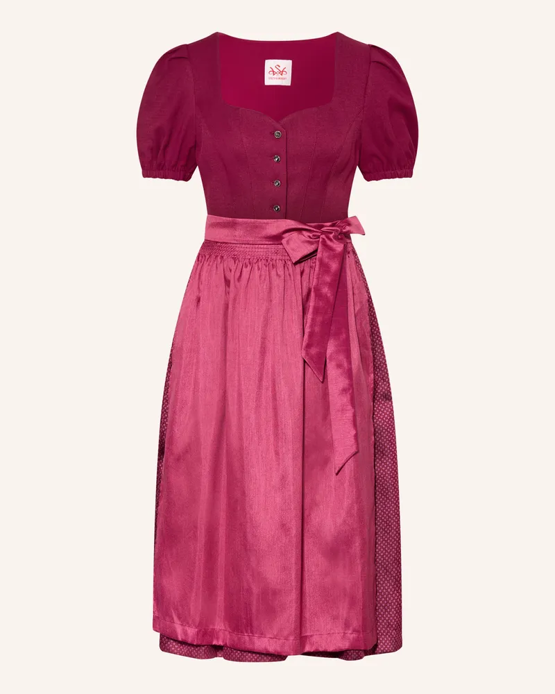 Spieth & Wensky Dirndl Hallein rot Dunkelrot