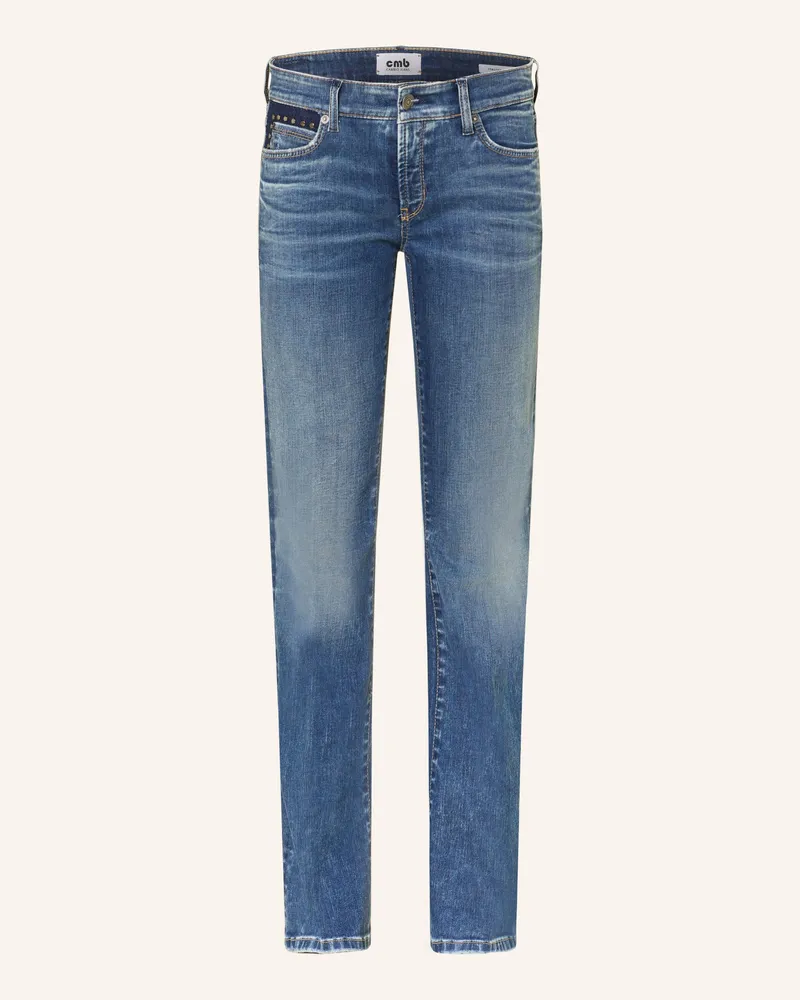 Cambio Flared Leg Jeans Paris Mit Nieten blau 5140