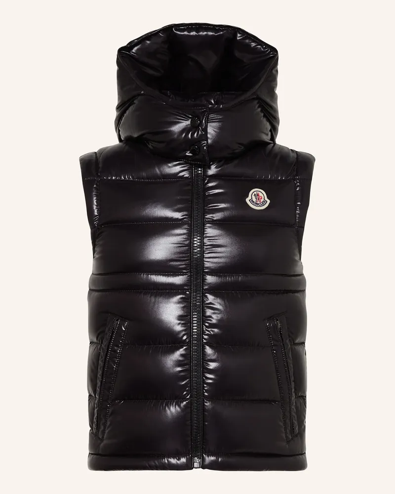 Moncler Daunenweste ANIA mit abnehmbarer Kapuze Schwarz