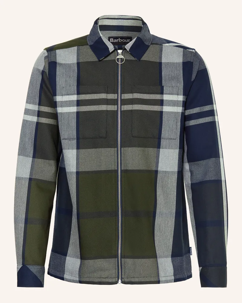 Barbour Overshirt Lannich gruen Dunkelblau