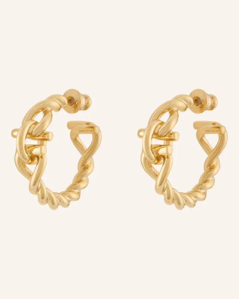 Ferragamo Creolen Gancini Torchon gold Gold