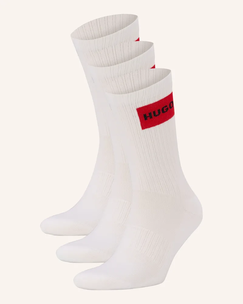 HUGO BOSS 3er-Pack Strümpfe weiss 100