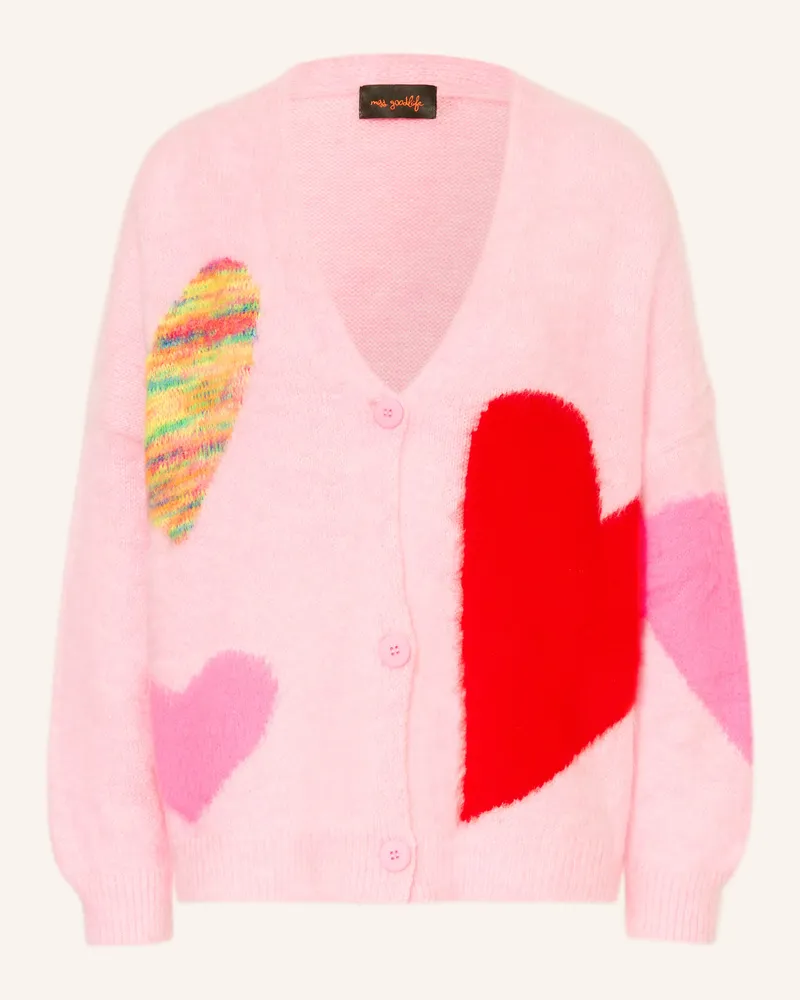 Miss Goodlife Strickjacke mit Alpaka Hellrosa