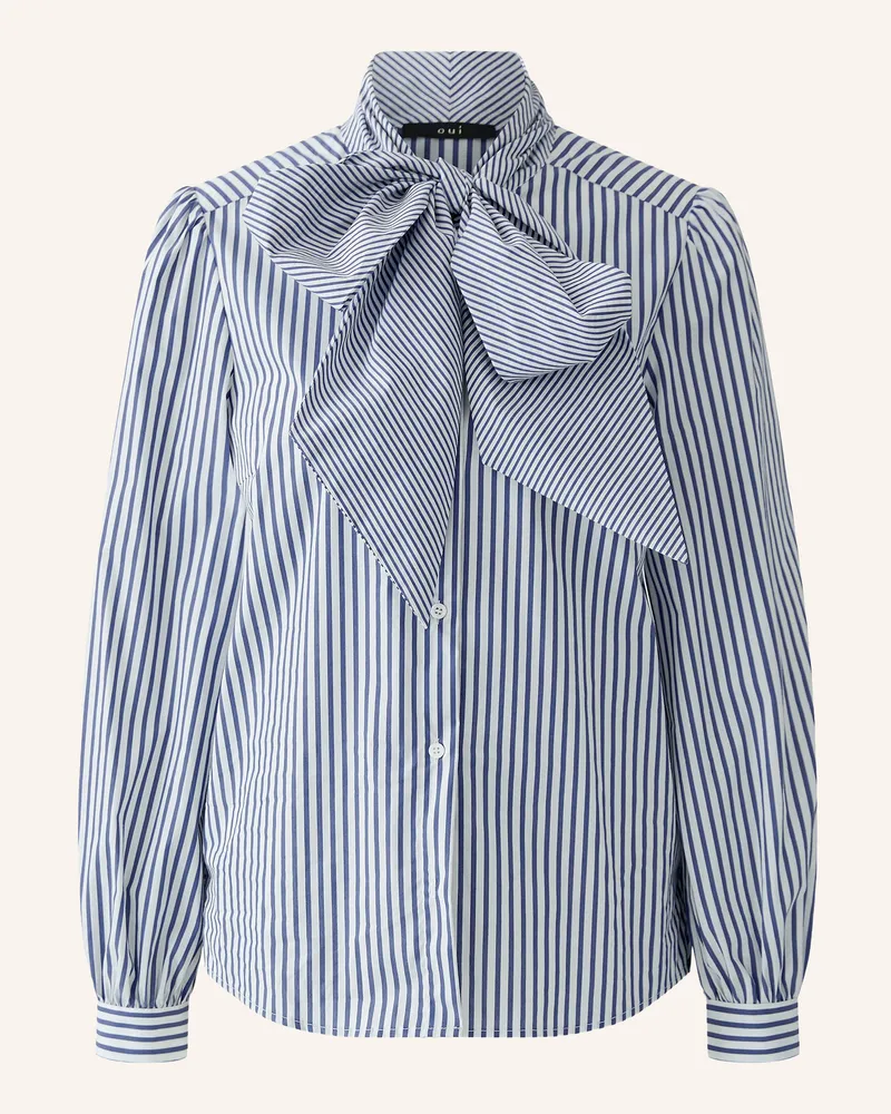 Oui  Schluppenbluse blau Blau